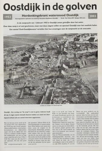 Oostdijk in 1953 na de watersnood vanuit de lucht