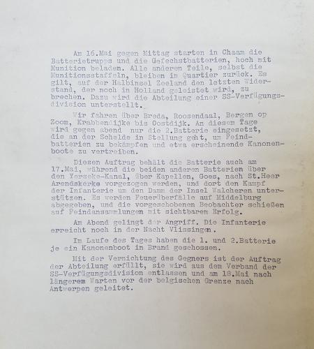 Beschrijving van de gebeurtenissen 16 en 17 mei 1940