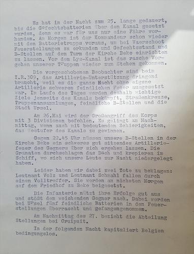 Beschrijving gebeurtenissen van 25 - 27 mei 1940