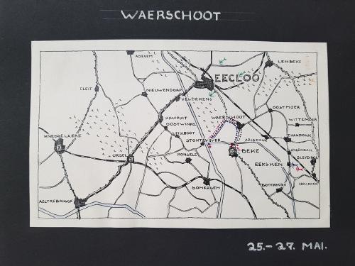 Stellingskaartje 25 - 27 mei 1940