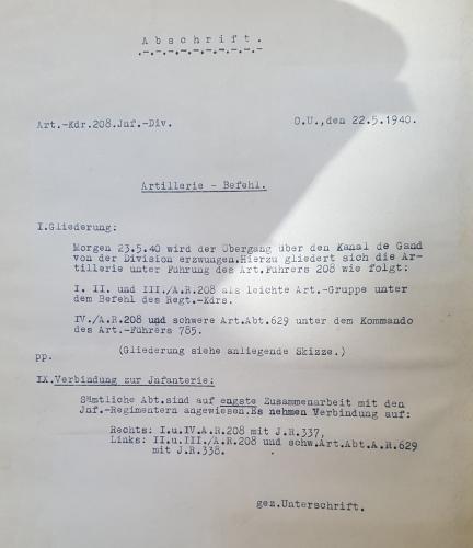De bevelen voor 23 mei 1940