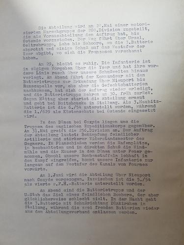 Beschrijving gebeurtenissen 28 mei tm 1 juni 1940