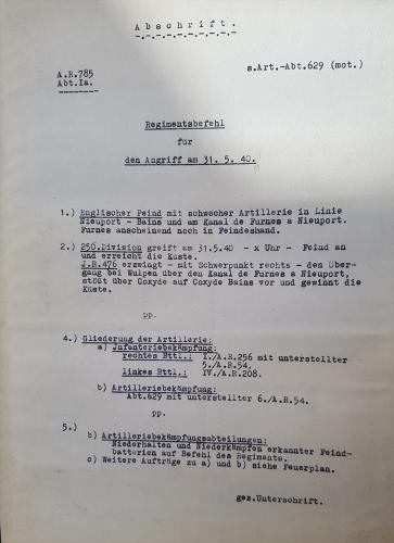 Orders 31 mei 1940