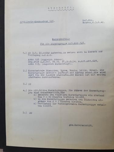 Het marsbevel van 3 juni 1940