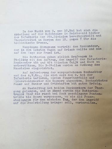 Duitse beschrijving van de gebeurtenissen 10 mei 1940