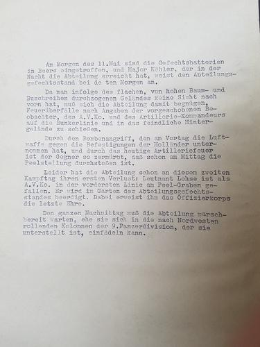 Duitse beschrijving van de gebeurtenissen op 11 mei 1940